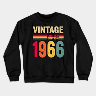 Vintage 1966 Limited Edition Birthday Crewneck Sweatshirt